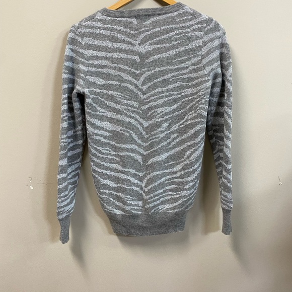 Madeline Thompson Silver Tiger Juno Stripped Sweater Wool Cashmere Blend - Picture 4 of 6